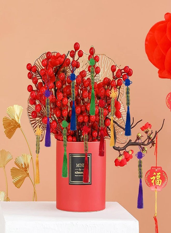 ABTOLS 10 Pieces Chinese Knot Colorful String Feng Shui Charm Vintage I-Ching Lucky Coin New Year Decorations Car Hanging Decoration 5 Coins Emperor Money Chinese Amulet for Family Friends Health and Wealth - Image 5